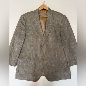 Brooks‎ Brothers Mens Blazer Sport Coat 2 Button Casual Jacket Wool Silk Size 48